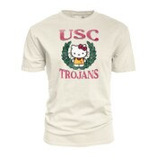 USC Trojans Unisex Ivoy Hello Kitty Hello Two Ways Dyed Ringspun T-Shirt